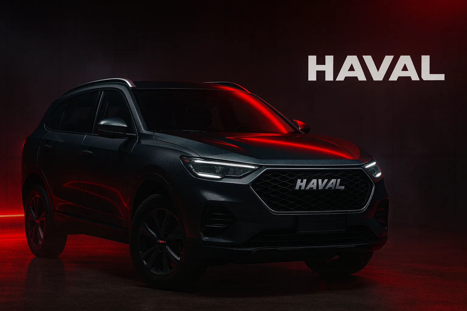 Крупный автомобиль Haval, фон шоурума